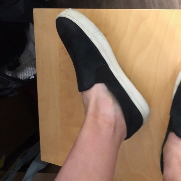 Vince Black Genuine Leather Slip On Sneakers - Picture 8 of 8